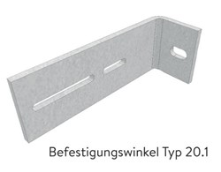 Lichtschacht-Befestigungswinkel Typ 20.1, bei Aussendämmung 2-6 / 10-20 cm