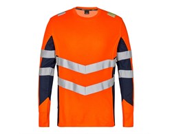 Safety T-shirt L/S Orange/Blue Ink 9545-182 (10165)