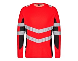 Safety T-shirt L/S Rot/Schwarz 9545-182 (4720)