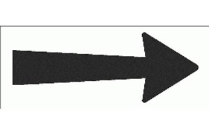 Signal (5.07) Richtungstafel, schwarzer Pfeil auf weissem Grund