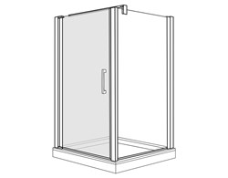 Pendeltüre Optima 6 für Seitenwand