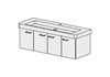 FRAMO Unterbau Subway 2-Smart 130 cm, Modern Standard