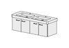 FRAMO Unterbau Subway 2-Smart 130 cm, Modern Standard