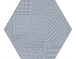 Materia Hexagon Dekor Blau